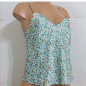 Victoria's Secret Blue Chemise with Floral Design